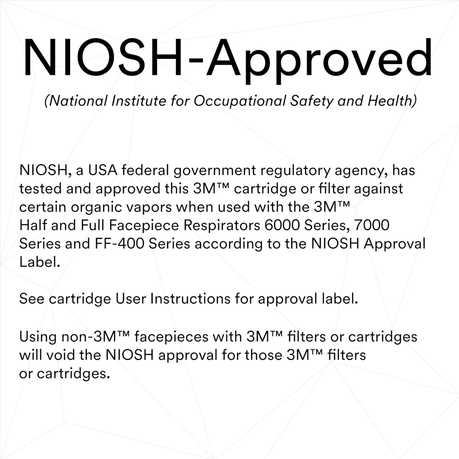 image3M P100 Respirator CartridgeFilter 60926 1 Pair NIOSH Helps Protect Against Organic Vapors Acid Gases Ammonia Methylamine Formaldehyde and Particulates