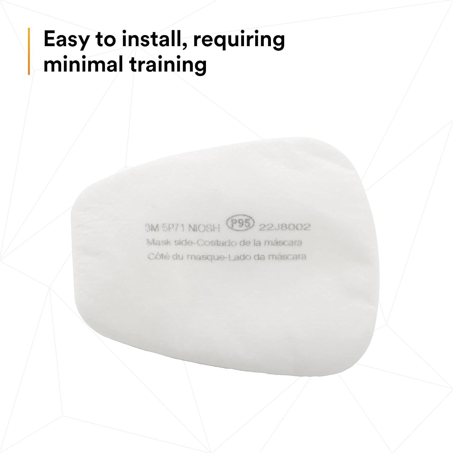 image3M Respirator Filter Replacement 5P71 5 Pairs P95 Must Be Used with 3M 5000 Respirators or 3M Cartridges 6000 SeriesFilter Replacement
