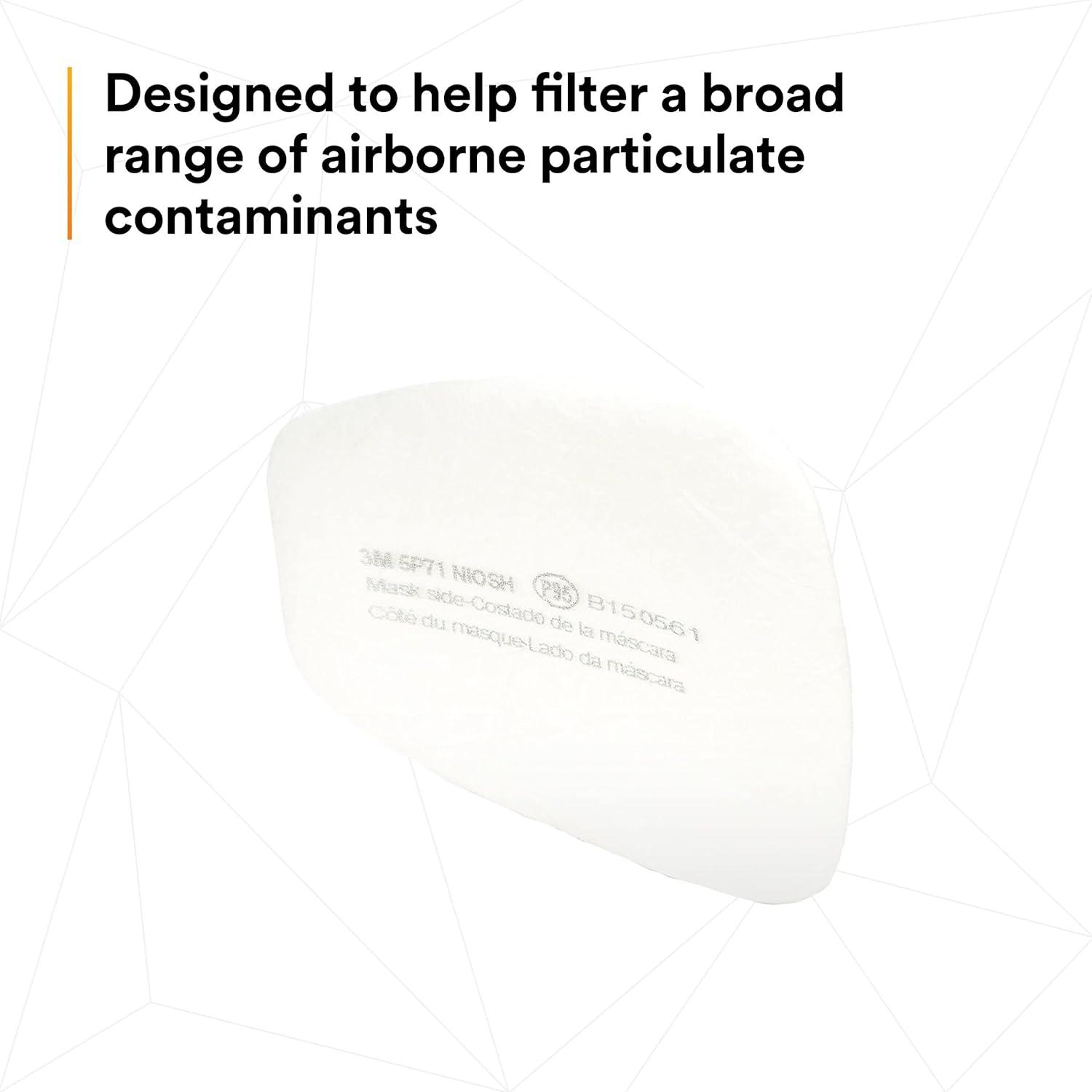 image3M Respirator Filter Replacement 5P71 5 Pairs P95 Must Be Used with 3M 5000 Respirators or 3M Cartridges 6000 SeriesFilter Replacement