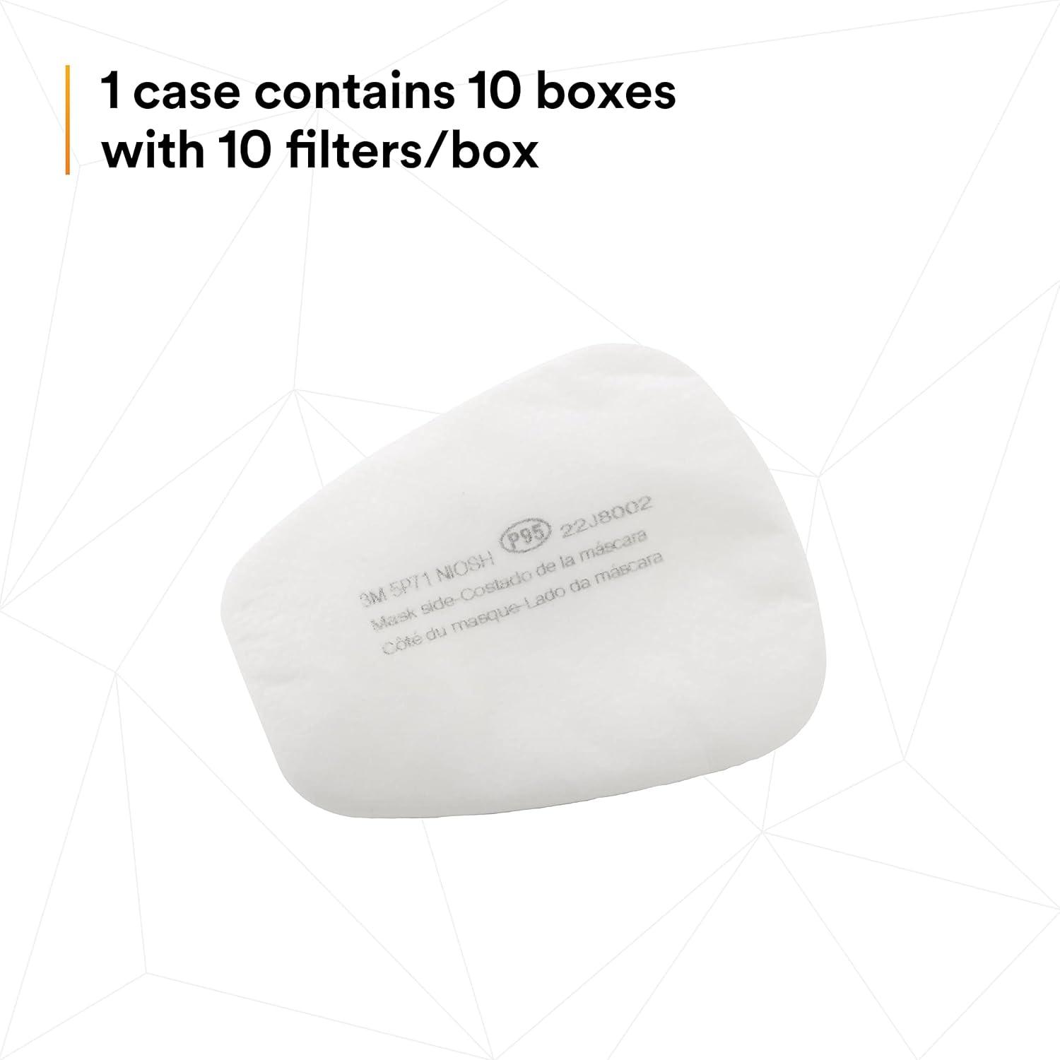 image3M Respirator Filter Replacement 5P71 5 Pairs P95 Must Be Used with 3M 5000 Respirators or 3M Cartridges 6000 SeriesFilter Replacement