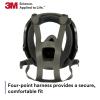 image3M Full Facepiece Reusable Respirator 6800 NIOSH Large Lens ANSI High Impact Eye Protection Silicone Face Seal FourPoint Harness Comfortable Fit Painting Dust Chemicals MediumMedium