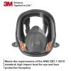 image3M Full Facepiece Reusable Respirator 6800 NIOSH Large Lens ANSI High Impact Eye Protection Silicone Face Seal FourPoint Harness Comfortable Fit Painting Dust Chemicals MediumMedium