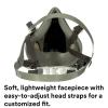 image3M Half Facepiece Reusable Respirator 6200 NIOSH FourPoint Harness Comfortable Fit Dual Airline Supplied Air Compatible Bayonet Connections Painting Sanding Cleaning MediumMedium