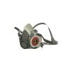 image3M Half Facepiece Reusable Respirator 6200 NIOSH FourPoint Harness Comfortable Fit Dual Airline Supplied Air Compatible Bayonet Connections Painting Sanding Cleaning MediumLarge