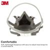 image3M Half Facepiece Reusable Respirator 6200 NIOSH FourPoint Harness Comfortable Fit Dual Airline Supplied Air Compatible Bayonet Connections Painting Sanding Cleaning MediumSmall