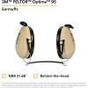 image3M PELTOR Hearing Protection Optime 95 Earmuffs Adjustable Earcups EARfit Compatible Stainless SteelBehindthehead