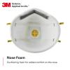 image3M Particulate Respirator 8210V with Cool Flow Valve Pack of 80 NIOSH APPROVED Disposable Smoke Grinding Sanding Sawing Sweeping Woodworking Dust