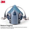image3M Reusable Respirator Half Facepiece 7503 NIOSH 3M Cool Flow Valve Dual Airline Supplied Air Compatible Integrated Dropdown Suspension Bayonet Connections For Chemical Handling Painting LargeSmall