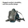 image3M Rugged Comfort Quick Latch Half Facepiece Reusable Respirator 6503QL NIOSH Cool Flow Exhalation Valve Bayonet Connection Silicone Face Seal for Gases Vapors Dust Maintenance ConstructionLLarge