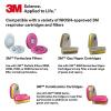 image3M Rugged Comfort Quick Latch Half Facepiece Reusable Respirator 6503QL NIOSH Cool Flow Exhalation Valve Bayonet Connection Silicone Face Seal for Gases Vapors Dust Maintenance ConstructionLLarge