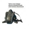 image3M Rugged Comfort Quick Latch Half Facepiece Reusable Respirator 6503QL NIOSH Cool Flow Exhalation Valve Bayonet Connection Silicone Face Seal for Gases Vapors Dust Maintenance ConstructionLSmall