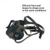 image3M Rugged Comfort Quick Latch Half Facepiece Reusable Respirator 6503QL NIOSH Cool Flow Exhalation Valve Bayonet Connection Silicone Face Seal for Gases Vapors Dust Maintenance ConstructionLSmall