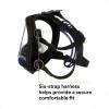 image3M Ultimate FX Full Facepiece Reusable Respirator FF402 NIOSH ANSI SixStrap Harness for a Secure Comfortable Fit Cool Flow Valve Passive Speaking Diaphragm MediumSmall