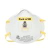 image3M Particulate Respirator 8210V with Cool Flow Valve Pack of 80 NIOSH APPROVED Disposable Smoke Grinding Sanding Sawing Sweeping Woodworking Dust