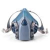 image3M Reusable Respirator Half Facepiece 7503 NIOSH 3M Cool Flow Valve Dual Airline Supplied Air Compatible Integrated Dropdown Suspension Bayonet Connections For Chemical Handling Painting LargeMedium