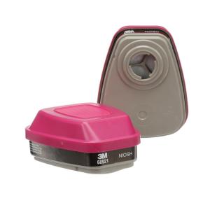 image3M 60921 P100 Respirator CartridgeFilter NIOSH Approved 1 Pair OVP100 Helps Protect Against Organic Vapors Asbestos Silica and Particulates Painting Chemical Cleanup Maintenance