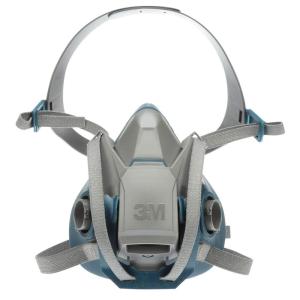 image3M Rugged Comfort Quick Latch Half Facepiece Reusable Respirator 6503QL NIOSH Cool Flow Exhalation Valve Bayonet Connection Silicone Face Seal for Gases Vapors Dust Maintenance ConstructionLLarge