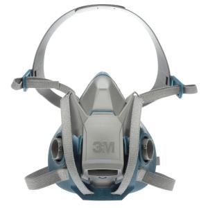 image3M Rugged Comfort Quick Latch Half Facepiece Reusable Respirator 6503QL NIOSH Cool Flow Exhalation Valve Bayonet Connection Silicone Face Seal for Gases Vapors Dust Maintenance ConstructionLSmall
