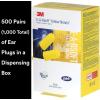 image3M Ear Plugs EARsoft Yellow Neons 3911004 Bottle of 500 Pair of Disposable Earplugs Regular Size Uncorded 33 NRR Tapered Cylinder Shape Slow Recovery FoamUncorded  Dispensing Box
