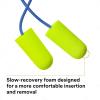 image3M Ear Plugs EARsoft Yellow Neons 3911004 Bottle of 500 Pair of Disposable Earplugs Regular Size Uncorded 33 NRR Tapered Cylinder Shape Slow Recovery FoamCorded