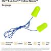 image3M Ear Plugs EARsoft Yellow Neons 3911004 Bottle of 500 Pair of Disposable Earplugs Regular Size Uncorded 33 NRR Tapered Cylinder Shape Slow Recovery FoamCorded
