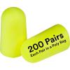 image3M Ear Plugs EARsoft Yellow Neons 3911004 Bottle of 500 Pair of Disposable Earplugs Regular Size Uncorded 33 NRR Tapered Cylinder Shape Slow Recovery FoamUncorded