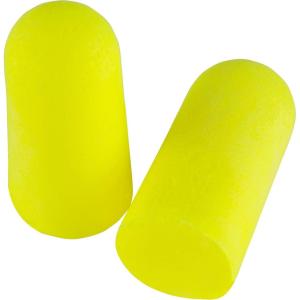 image3M Ear Plugs EARsoft Yellow Neons 3911004 Bottle of 500 Pair of Disposable Earplugs Regular Size Uncorded 33 NRR Tapered Cylinder Shape Slow Recovery FoamUncorded  Dispensing Box