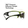 image3M Safety Glasses SecureFit 400X ANSI Z87 AntiFog AntiScratch Clear Lens Green and Black Frame Brow Guard Lightweight Soft Nose Bridge and Temple TipsBlackGreenClear