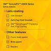 image3M Safety Glasses SecureFit 400X ANSI Z87 AntiFog AntiScratch Clear Lens Green and Black Frame Brow Guard Lightweight Soft Nose Bridge and Temple TipsBlackGreenClear