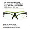 image3M Safety Glasses SecureFit 400X ANSI Z87 AntiFog AntiScratch Clear Lens Green and Black Frame Brow Guard Lightweight Soft Nose Bridge and Temple TipsBlackGreenClear