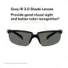 image3M Safety Glasses Solus 2000 Series AntiScratch IR Shade 50 Gray Lens BlackGreen TemplesIr Shade 30 Gray Lens