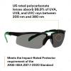 image3M Safety Glasses Solus 2000 Series AntiScratch IR Shade 50 Gray Lens BlackGreen TemplesIr Shade 30 Gray Lens