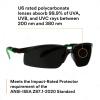 image3M Safety Glasses Solus 2000 Series AntiScratch IR Shade 50 Gray Lens BlackGreen TemplesIr Shade 50 Gray Lens