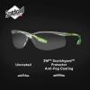 image3M Safety Glasses Solus CCS Series Pack of 1 ANSI Z87 Scotchgard AntiFog Coating Clear Lens Corded Ear Plug Control System Removable Foam Gasket SCCS01SGAFGRNFClear Lens  GreenBlack Frame