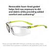 image3M Safety Glasses Solus CCS Series Pack of 1 ANSI Z87 Scotchgard AntiFog Coating Clear Lens Corded Ear Plug Control System Removable Foam Gasket SCCS01SGAFGRNFClear Lens  GreenBlack Frame