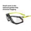 image3M Safety Glasses Solus CCS Series Pack of 1 ANSI Z87 Scotchgard AntiFog Coating Clear Lens Corded Ear Plug Control System Removable Foam Gasket SCCS01SGAFGRNFClear Lens  GreenBlack Frame With Foam Gasket