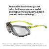 image3M Safety Glasses Solus CCS Series Pack of 1 ANSI Z87 Scotchgard AntiFog Coating Clear Lens Corded Ear Plug Control System Removable Foam Gasket SCCS01SGAFGRNFGray IO Lens  GreenBlack Frame With Foam Gasket