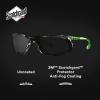 image3M Safety Glasses Solus CCS Series Pack of 1 ANSI Z87 Scotchgard AntiFog Coating Clear Lens Corded Ear Plug Control System Removable Foam Gasket SCCS01SGAFGRNFGray IO Lens  GreenBlack Frame With Foam Gasket