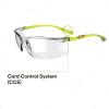 image3M Safety Glasses Solus CCS Series Pack of 1 ANSI Z87 Scotchgard AntiFog Coating Clear Lens Corded Ear Plug Control System Removable Foam Gasket SCCS01SGAFGRNFClear Lens  GreenBlack Frame
