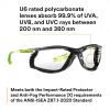 image3M Safety Glasses Solus CCS Series Pack of 1 ANSI Z87 Scotchgard AntiFog Coating Clear Lens Corded Ear Plug Control System Removable Foam Gasket SCCS01SGAFGRNFClear Lens  GreenBlack Frame With Foam Gasket