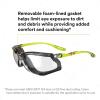 image3M Safety Glasses Solus CCS Series Pack of 1 ANSI Z87 Scotchgard AntiFog Coating Clear Lens Corded Ear Plug Control System Removable Foam Gasket SCCS01SGAFGRNFClear Lens  GreenBlack Frame With Foam Gasket