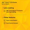 image3M Safety Glasses Solus CCS Series Pack of 1 ANSI Z87 Scotchgard AntiFog Coating Clear Lens Corded Ear Plug Control System Removable Foam Gasket SCCS01SGAFGRNFGray IO Lens  GreenBlack Frame With Foam Gasket