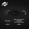 image3M Safety Glasses Solus CCS Series Pack of 1 ANSI Z87 Scotchgard AntiFog Coating Clear Lens Corded Ear Plug Control System Removable Foam Gasket SCCS01SGAFGRNFGray Lens  GreenBlack Frame