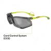 image3M Safety Glasses Solus CCS Series Pack of 1 ANSI Z87 Scotchgard AntiFog Coating Clear Lens Corded Ear Plug Control System Removable Foam Gasket SCCS01SGAFGRNFGray Lens  GreenBlack Frame With Foam Gasket