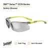 image3M Safety Glasses Solus CCS Series Pack of 1 ANSI Z87 Scotchgard AntiFog Coating Clear Lens Corded Ear Plug Control System Removable Foam Gasket SCCS01SGAFGRNFGray IO Lens  GreenBlack Frame
