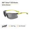 image3M Safety Glasses Solus CCS Series Pack of 1 ANSI Z87 Scotchgard AntiFog Coating Clear Lens Corded Ear Plug Control System Removable Foam Gasket SCCS01SGAFGRNFGray Lens  GreenBlack Frame
