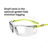 image3M Safety Glasses Solus CCS Series Pack of 1 ANSI Z87 Scotchgard AntiFog Coating Clear Lens Corded Ear Plug Control System Removable Foam Gasket SCCS01SGAFGRNFClear Lens  GreenBlack Frame