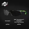 image3M Safety Glasses Solus CCS Series Pack of 1 ANSI Z87 Scotchgard AntiFog Coating Clear Lens Corded Ear Plug Control System Removable Foam Gasket SCCS01SGAFGRNFGray Lens  GreenBlack Frame With Foam Gasket