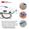 image3M Safety Glasses Virtua CCS ANSI Z87 AntiFog Clear Lens Blue Frame Corded Ear Plug Control System Removable Foam GasketClear Lens  Blue Frame With Foam Gasket