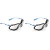 image3M Safety Glasses Virtua CCS ANSI Z87 AntiFog Clear Lens Blue Frame Corded Ear Plug Control System Removable Foam GasketIO Mirror Lens  Blue Frame With Foam Gasket